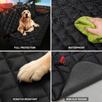 Waterproof Dog Car Seat Cover for Back Seat with Non Slip Backing