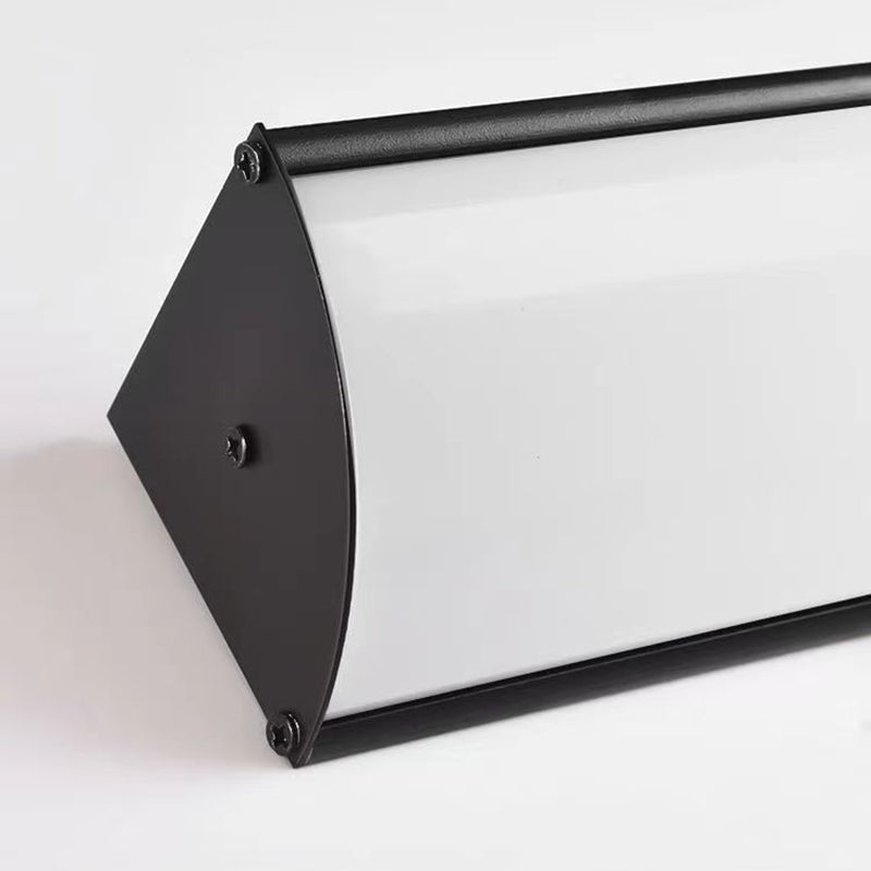 Waterproof Linear LED Outdoor Wall Light with Curved Acrylic Shade for Garden