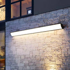 Waterproof Linear LED Outdoor Wall Light with Curved Acrylic Shade for Garden
