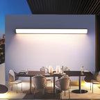 Waterproof Linear LED Outdoor Wall Light with Curved Acrylic Shade for Garden