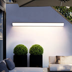 Waterproof Linear LED Outdoor Wall Light with Curved Acrylic Shade for Garden