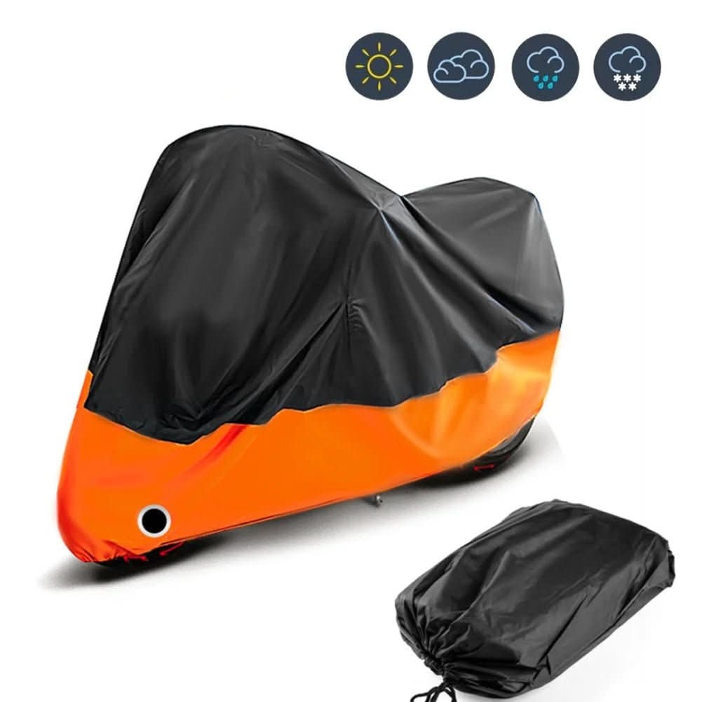 Waterproof Motorcycle Cover UV Resistant Outdoor Bike Cover with Storage Bag
