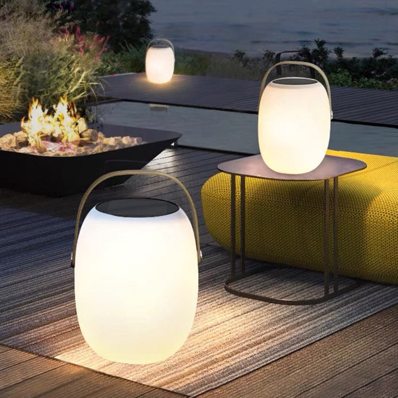 Waterproof Solar LED Lantern Lamp with Carry Handle and Remote for Garden