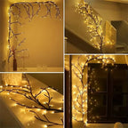 Willow Vine Branch Lights USB Powered LED Wall Decoration with Remote and Timer