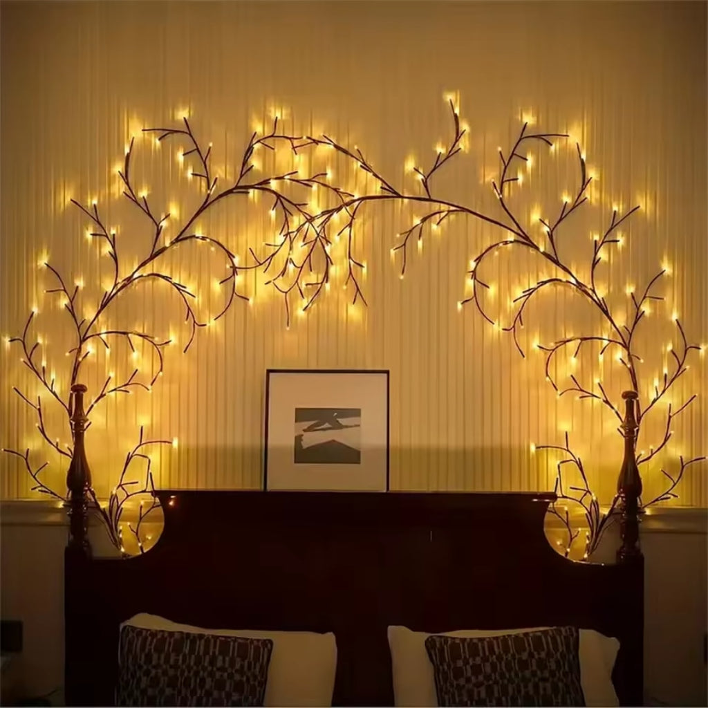 Willow Vine Branch Lights USB Powered LED Wall Decoration with Remote and Timer