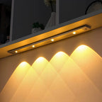 Wireless Motion Sensor LED Cabinet Light USB Rechargeable with Magnetic Mount