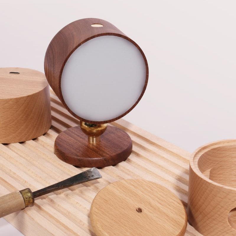 Wooden USB Rechargeable Magnetic Wall Light with Touch Control for Bedside