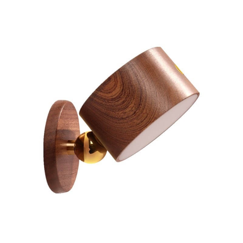 Wooden USB Rechargeable Magnetic Wall Light with Touch Control for Bedside